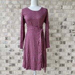 Boden Jersey Faux Wrap Dress with Ties